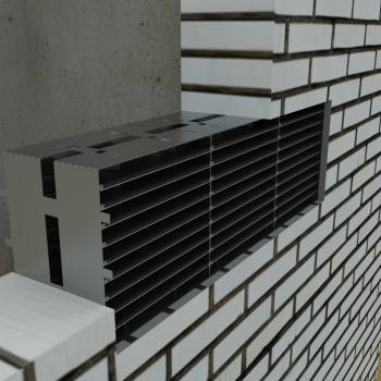 Kratka wentylacyjna ogniochronna KRS70 CarboGrill 100 × 100 × 70 mm – zastosowanie