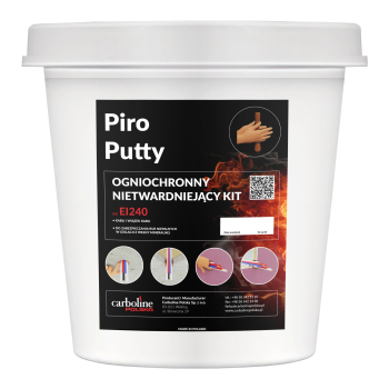 Kit ogniochronny nietwardniejący Piro Putty, wiadro 1 kg