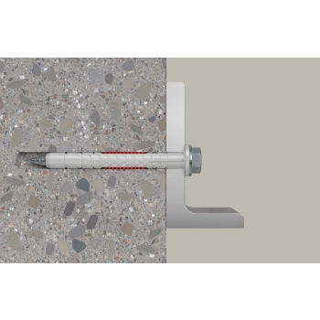 Kołek ramowy Fischer DuoXpand 8x120 mm FUS z wkrętem sześciokątnym i podkładką – działanie w podłożu
