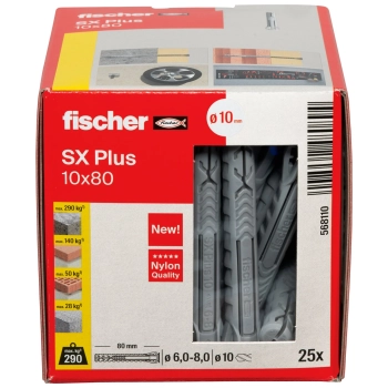 Kołek rozporowy Fischer SX Plus 10x80 mm – opakowanie