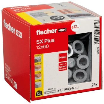 Kołek rozporowy Fischer SX Plus 12x60 mm – opakowanie