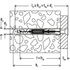 Kołek rozporowy Fischer SX Plus 6x50 mm – rysunek montażu