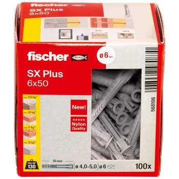 Kołek rozporowy Fischer SX Plus 6x50 mm – opakowanie