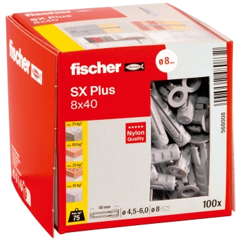 Kołek rozporowy Fischer SX Plus 8x40 mm – opakowanie