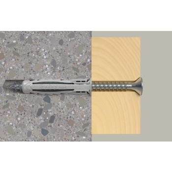 Kołek rozporowy Fischer SX Plus 8x40 S z wkrętem 5x55 mm – działanie w podłożu