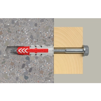Kołek uniwersalny Fischer DuoPower 10x50 mm – działanie w podłożu
