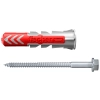 Kołek uniwersalny Fischer DuoPower 10x50 S z wkrętem sześciokątnym 7x69 mm, 25 szt.