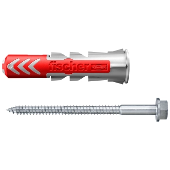 Kołek uniwersalny Fischer DuoPower 10x50 S z wkrętem sześciokątnym 7x69 mm, 25 szt.