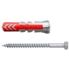 Kołek uniwersalny Fischer DuoPower 12x60 S z wkrętem sześciokątnym 8x80 mm, 10 szt.