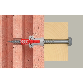Kołek uniwersalny Fischer DuoPower 12x60 S z wkrętem sześciokątnym 8x80 mm – działanie w podłożu 2