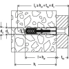 Kołek uniwersalny Fischer DuoPower 6x30 mm – rysunek montażu