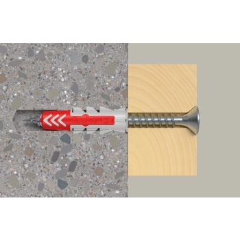 Kołek uniwersalny Fischer DuoPower 8x40 mm – działanie w podłożu