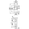 Konsole NSSMF2,5 41X41 – rysunek wymiarowy