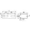 Profile SZME3,0 50X80 – rysunek wymiarowy