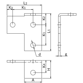 Kształtki X12 – rysunek wymiarowy