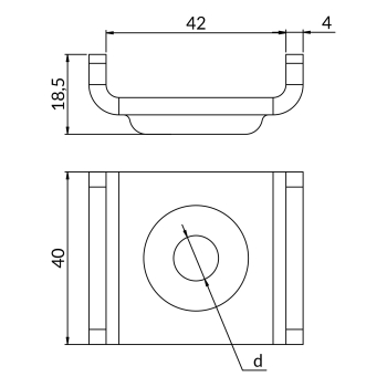 Podkładki XPMPDC – rysunek wymiarowy