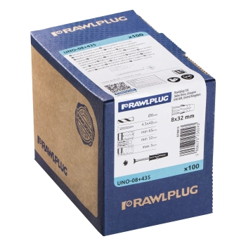 Kołek uniwersalny UNO 8 mm z wkrętem 4,5x40 mm Rawlplug – zdjęcie 3