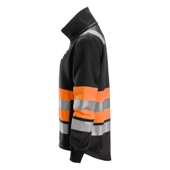 Bluza robocza damska odblaskowa, na suwak, EN ISO 20471 kl. 1 Snickers High-Vis 8077 – lewy bok