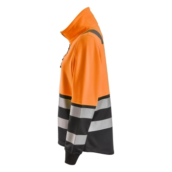 Bluza robocza damska odblaskowa na suwak, EN ISO 20471 kl. 2 Snickers High-Vis 8073 – lewy bok