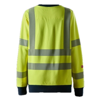 Bluza robocza damska trudnopalna odblaskowa, EN ISO 20471 kl. 2/3 Snickers ProtecWork 2876 – tył
