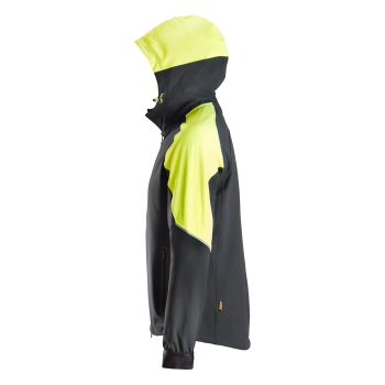 Bluza robocza Neon z kapturem, na suwak Snickers FlexiWork 8025 – lewy bok