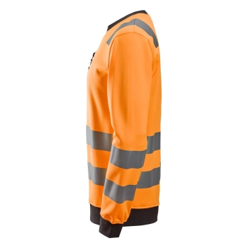 Bluza robocza odblaskowa, EN ISO 20471 kl. 2/3 Snickers High-Vis 8037 – lewy bok