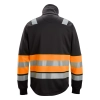 Bluza robocza odblaskowa na suwak, EN ISO 20471 kl. 1 Snickers High-Vis 8034 – tył