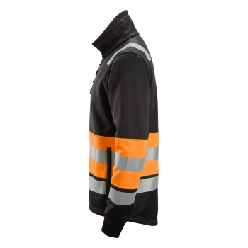 Bluza robocza odblaskowa na suwak, EN ISO 20471 kl. 1 Snickers High-Vis 8034 – lewy bok