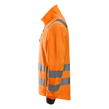 Bluza robocza odblaskowa na suwak, EN ISO 20471 kl. 2/3 Snickers High-Vis 8036 – lewy bok