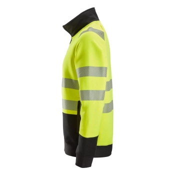 Bluza robocza odblaskowa na suwak, EN ISO 20471 kl. 2 Snickers High-Vis 2835 – lewy bok