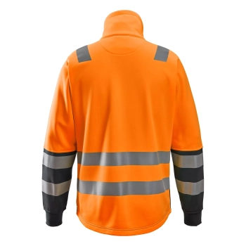 Bluza robocza odblaskowa na suwak, EN ISO 20471 kl. 2 Snickers High-Vis 8035 – tył
