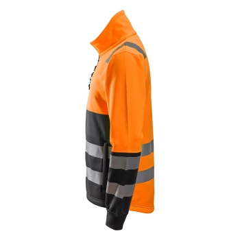 Bluza robocza odblaskowa na suwak, EN ISO 20471 kl. 2 Snickers High-Vis 8035 – lewy bok