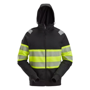 Bluza robocza odblaskowa z kapturem, na suwak, EN ISO 20471 kl. 1 Snickers High-Vis 2838