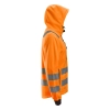 Bluza robocza odblaskowa z kapturem, na suwak, EN ISO 20471 kl. 2/3 Snickers High-Vis 8039 – prawy bok