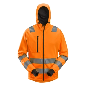 Bluza robocza odblaskowa z kapturem, na suwak, EN ISO 20471 kl. 2/3 Snickers High-Vis 8039