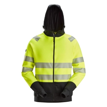 Bluza robocza odblaskowa z kapturem, na suwak, EN ISO 20471 kl. 2 Snickers High-Vis 2839