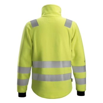 Bluza robocza trudnopalna polarowa, odblaskowa, na suwak, EN ISO 20471 kl. 3 Snickers ProtecWork 2860 – tył