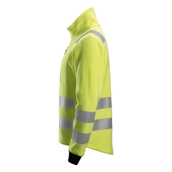 Bluza robocza trudnopalna polarowa, odblaskowa, na suwak, EN ISO 20471 kl. 3 Snickers ProtecWork 2860 – lewy bok
