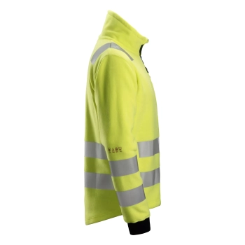 Bluza robocza trudnopalna polarowa, odblaskowa, na suwak, EN ISO 20471 kl. 3 Snickers ProtecWork 2860 – prawy bok