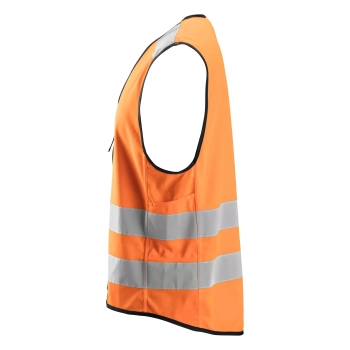 Kamizelka odblaskowa MultiPockets™, na suwak, EN ISO 20471 kl. 2 Snickers High-Vis 9153 – lewy bok