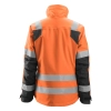 Kurtka robocza damska odblaskowa ocieplana 37.5®, EN ISO 20471 kl. 2/3 Snickers High-Vis 1137 – tył
