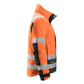 Kurtka robocza damska odblaskowa ocieplana 37.5®, EN ISO 20471 kl. 2/3 Snickers High-Vis 1137 – prawy bok