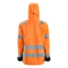 Kurtka robocza damska odblaskowa przeciwdeszczowa shell, EN ISO 20471 kl. 2/3 Snickers High-Vis 1347 – tył