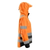 Kurtka robocza damska odblaskowa przeciwdeszczowa shell, EN ISO 20471 kl. 2/3 Snickers High-Vis 1347 – prawy bok