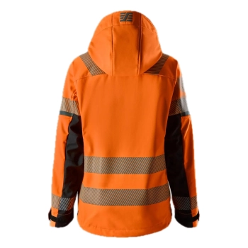 Kurtka robocza damska odblaskowa softshell, EN ISO 20471 kl. 2/3 Snickers High-Vis 1273 – tył