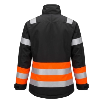 Kurtka robocza damska odblaskowa, zimowa, EN ISO 20471 kl. 1 Snickers High-Vis 1170 – tył