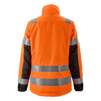 Kurtka robocza damska zimowa odblaskowa, EN ISO 20471 kl. 2/3 Snickers High-Vis 1173 – tył