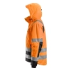 Kurtka robocza odblaskowa przeciwdeszczowa, ocieplana 37.5®, EN ISO 20471 kl. 3 Snickers High-Vis 1132 – lewy bok