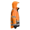 Kurtka robocza odblaskowa przeciwdeszczowa, ocieplana 37.5®, EN ISO 20471 kl. 3 Snickers High-Vis 1132 – prawy bok