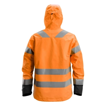 Kurtka robocza odblaskowa przeciwdeszczowa shell, EN ISO 20471 kl. 3 Snickers High-Vis 1330 – tył